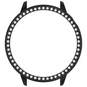 For OnePlus Watch 3 43mm Single Row Diamond Half Coverage Hollow PC Watch Protective Cover(Black)