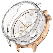 For OnePlus Watch 3 43mm Single Row Diamond Half Coverage Hollow PC Watch Protective Cover(Transparency)