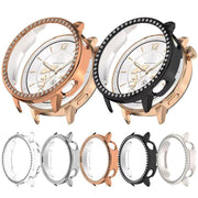 For OnePlus Watch 3 43mm Single Row Diamond Half Coverage Hollow PC Watch Protective Cover(Rose Gold)