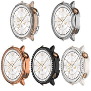 For OnePlus Watch 3 43mm Single Row Diamond Half Coverage Hollow PC Watch Protective Cover(Black)
