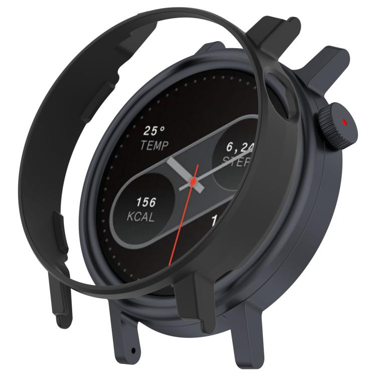 For CMF Watch 3 Pro Half Coverage Hollowed PC Watch Protective Cover(Black)