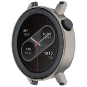 For CMF Watch 3 Pro Half Coverage Hollowed PC Watch Protective Cover(Titanium Steel Color)