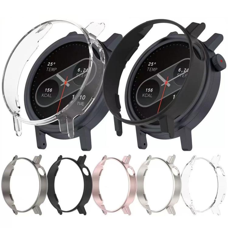 For CMF Watch 3 Pro Half Coverage Hollowed PC Watch Protective Cover(Titanium Steel Color)