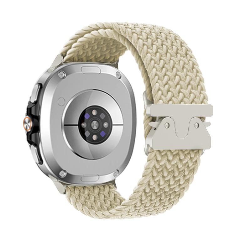 For Samsung Galaxy Watch8 / Watch8 Classic Parachute Buckle Braided Nylon Watch Band(Starlight)