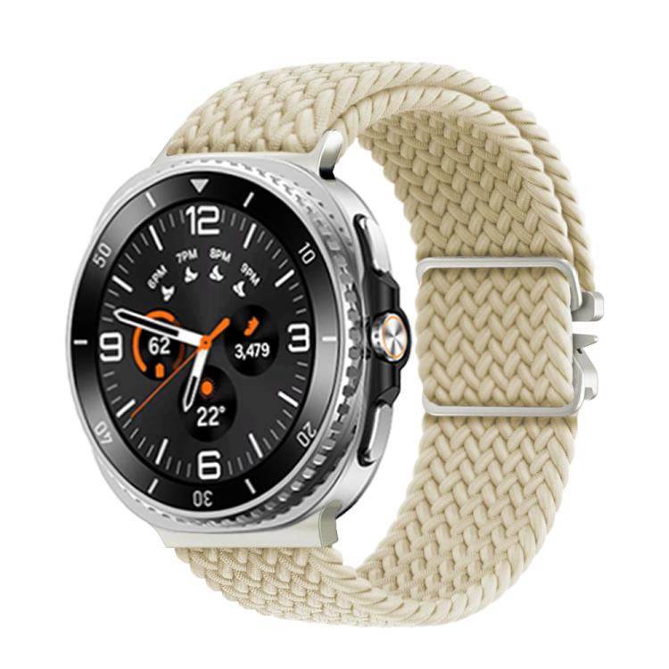 For Samsung Galaxy Watch8 / Watch8 Classic Parachute Buckle Braided Nylon Watch Band(Starlight)