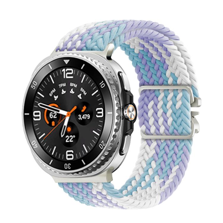 For Samsung Galaxy Watch8 / Watch8 Classic Parachute Buckle Braided Nylon Watch Band(Violet)