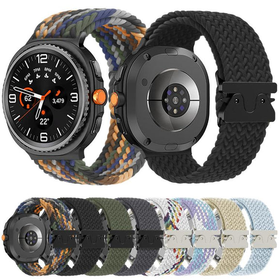 For Samsung Galaxy Watch8 / Watch8 Classic Parachute Buckle Braided Nylon Watch Band(Starlight)