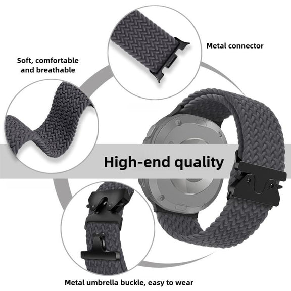 For Samsung Galaxy Watch8 / Watch8 Classic Parachute Buckle Braided Nylon Watch Band(Starlight)