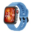 For Huawei Watch Fit3 / Fit4 / Fit4 Pro Wave Black Buckle Silicone Watch Band(Cloud Blue) - free shipping - PMC TechLife - Order now!