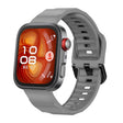 For Huawei Watch Fit3 / Fit4 / Fit4 Pro Wave Black Buckle Silicone Watch Band(Gray) - free shipping - PMC TechLife - Order now!