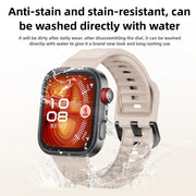 For Huawei Watch Fit3 / Fit4 / Fit4 Pro Wave Black Buckle Silicone Watch Band(Gray)