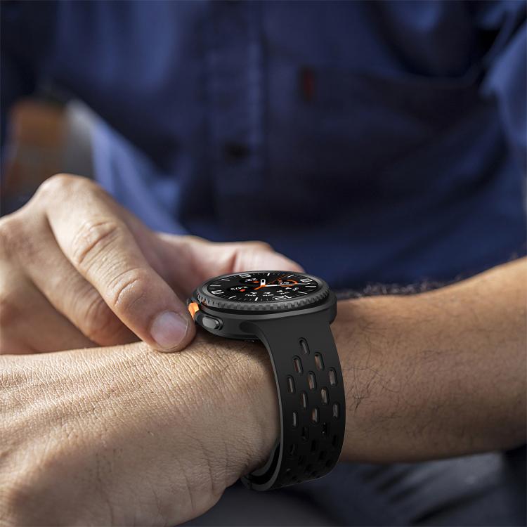 For Samsung Galaxy Watch8 / Watch8 Classic Mesh Magnetic Silicone Watch Band(Black)