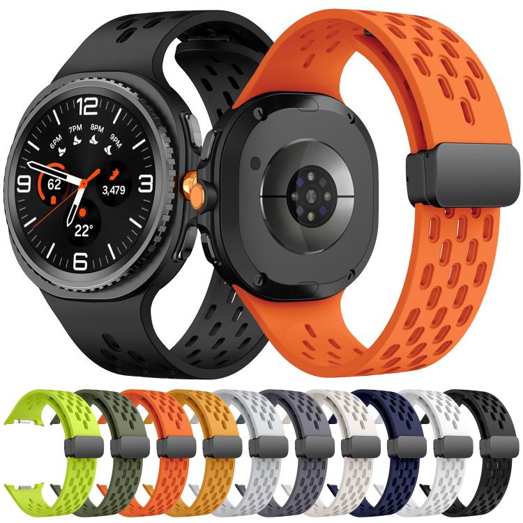 For Samsung Galaxy Watch8 / Watch8 Classic Mesh Magnetic Silicone Watch Band(Gray)