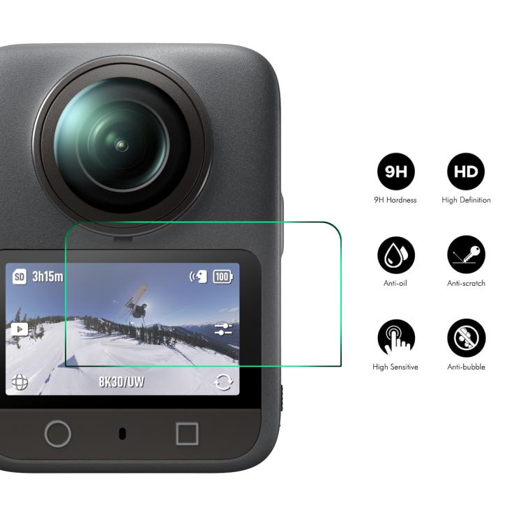 For DJI Osmo 360 ENKAY Hat-Prince 0.2mm 9H Tempered Glass Screen Protector Film