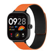 For Xiaomi Smart Band 9 Pro / Redmi Watch 5 Lychee Texture Soft Magnetic Silicone Watch Band(Orange Black) - free shipping - PMC TechLife - Order now!