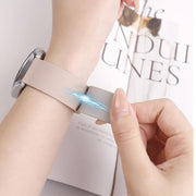 For Xiaomi Smart Band 9 Pro / Redmi Watch 5 Lychee Texture Soft Magnetic Silicone Watch Band(Orange)