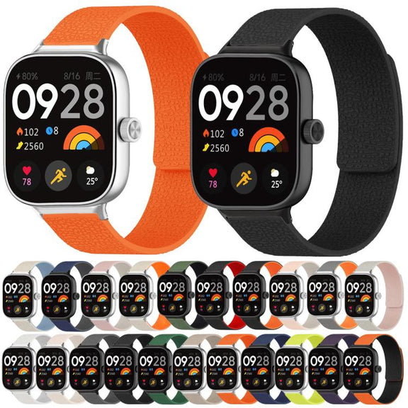 For Xiaomi Smart Band 9 Pro / Redmi Watch 5 Lychee Texture Soft Magnetic Silicone Watch Band(Starlight)