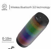 AEC BQ615 PRO Colorful LED Wireless HiFi Stereo Speaker, Combines Bluetooth + TF card player + FM radio + AUX + NFC