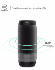 AEC BQ615 PRO Colorful LED Wireless HiFi Stereo Speaker, Combines Bluetooth + TF card player + FM radio + AUX + NFC