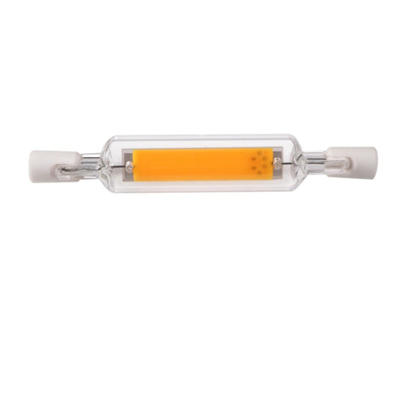 R7S 5W COB LED Lamp Bulb Glass Tube for Replace Halogen Light Spot Light,Lamp Length: 78mm, AC:110v(Cool White)