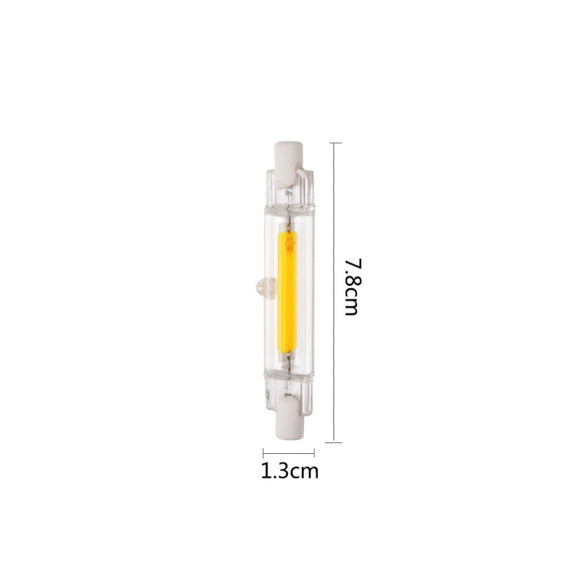 R7S 5W COB LED Lamp Bulb Glass Tube for Replace Halogen Light Spot Light,Lamp Length: 78mm, AC:110v(Cool White)