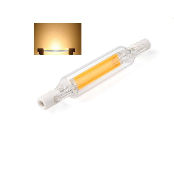 R7S 5W COB LED Lamp Bulb Glass Tube for Replace Halogen Light Spot Light,Lamp Length: 78mm, AC:110v(Cool White)