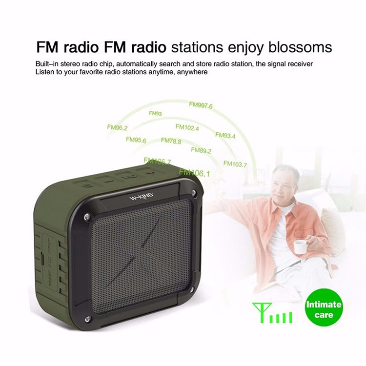 W-KING S7 Mini Wireless Water-resistant Loudspeaker With TF/FM/AUX/NFC Bluetooth Bike Speaker(black)
