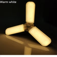45W E27 LED Bulb SMD2835 228leds Super Bright Foldable Fan Blade Angle Adjustable Ceiling Lamp Home Energy Saving Lights(Warm White) - Celling Lights & Chandeliers by PMC TechLife | Online Shopping South Africa | PMC TechLife | Buy Now Pay Later Mobicred