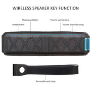 Portable Bluetooth Speaker Super Bass Stereo Wireless Speakers Support IP66 Water-resistant Emergency Charging Handsfree TF