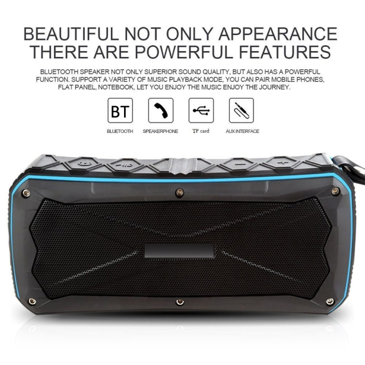 Portable Bluetooth Speaker Super Bass Stereo Wireless Speakers Support IP66 Water-resistant Emergency Charging Handsfree TF