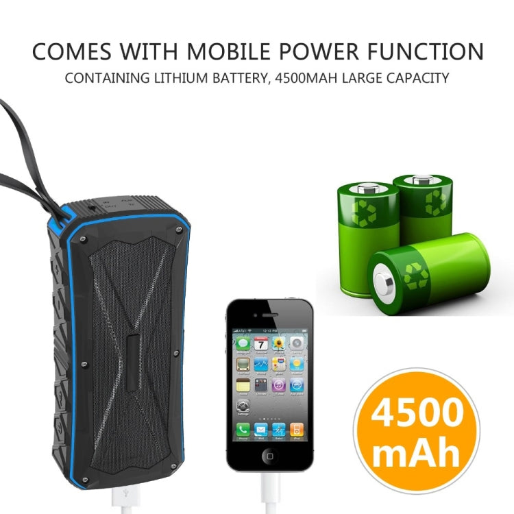 Portable Bluetooth Speaker Super Bass Stereo Wireless Speakers Support IP66 Water-resistant Emergency Charging Handsfree TF