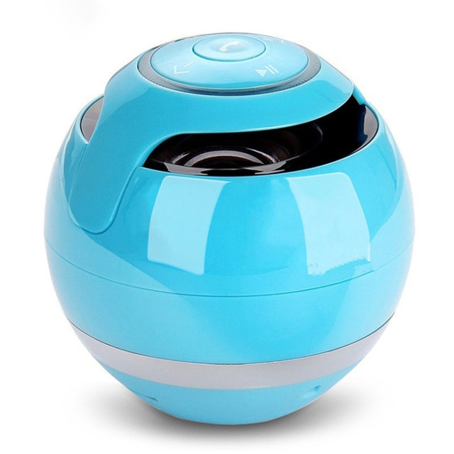 A18 Ball Bluetooth Speaker with LED Light Portable Wireless Mini Speaker Mobile Music MP3 Subwoofer Support TF (Blue)