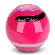 A18 Ball Bluetooth Speaker with LED Light Portable Wireless Mini Speaker Mobile Music MP3 Subwoofer Support TF (Pink)