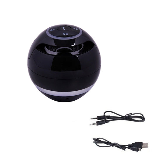 A18 Ball Bluetooth Speaker with LED Light Portable Wireless Mini Speaker Mobile Music MP3 Subwoofer Support TF (Pink)