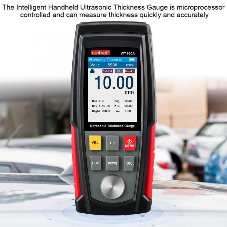 Wintact WT100A Digital Ultrasonic Thickness Gauge Meter Tester USB Charging Digital Thickness Metal Tester High Precision