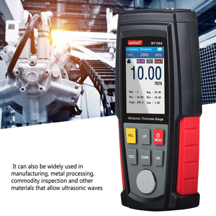 Wintact WT100A Digital Ultrasonic Thickness Gauge Meter Tester USB Charging Digital Thickness Metal Tester High Precision