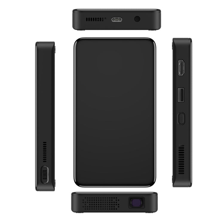 S90 DLP Android 9.0 1GB+8GB 4K Mini WiFi Smart Projector, EU Plug(Black)