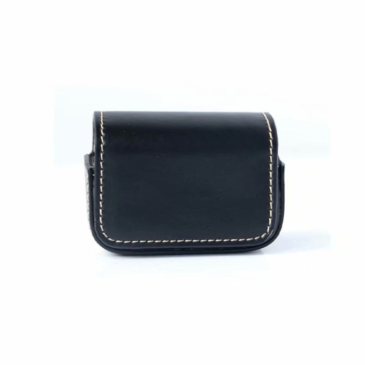Water-resistant Mini Leather Case Storage Carrying Box for DJI OSMO Action / GoPro / SJCAM / Xiaomi Mi Jia(Black)