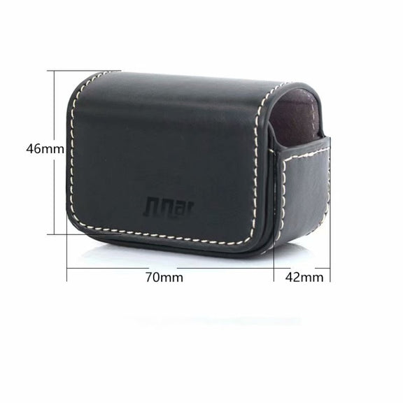 Water-resistant Mini Leather Case Storage Carrying Box for DJI OSMO Action / GoPro / SJCAM / Xiaomi Mi Jia(Black)
