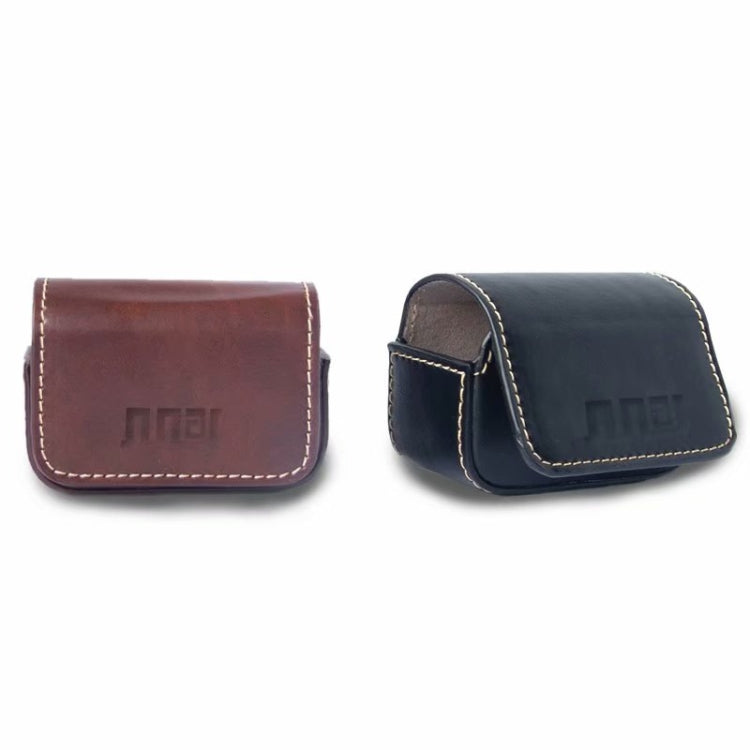Water-resistant Mini Leather Case Storage Carrying Box for DJI OSMO Action / GoPro / SJCAM / Xiaomi Mi Jia(Coffee)