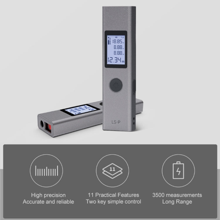 LS-P Laser Rangefinder Distance Meter 40m Handheld Mini Rechargeable LCD Digital Laser Distance Meter 131ft Laser Range Finder