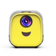 L1 Children Projector Mini LED Portable Home Speaker Projector, EU Plug(Yellow)