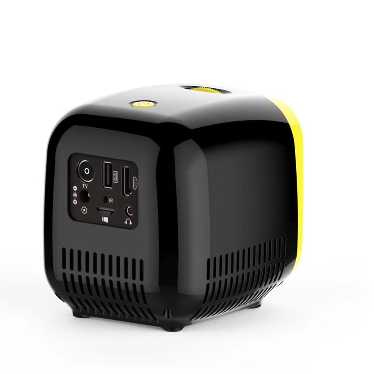 L1 Children Projector Mini LED Portable Home Speaker Projector, UK Plug(Black)