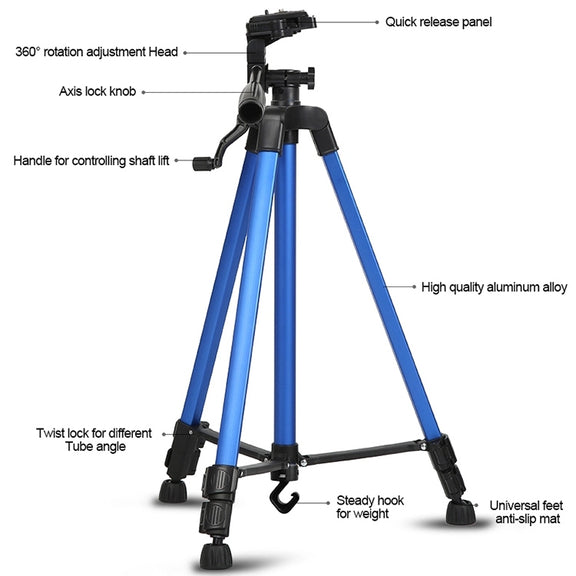 Portable Phone Live Selfie 3366 Tripod Stand DV SLR Camera Self-timer Full Light Bracket(Silver)