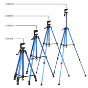 Portable Phone Live Selfie 3366 Tripod Stand DV SLR Camera Self-timer Full Light Bracket(Black)