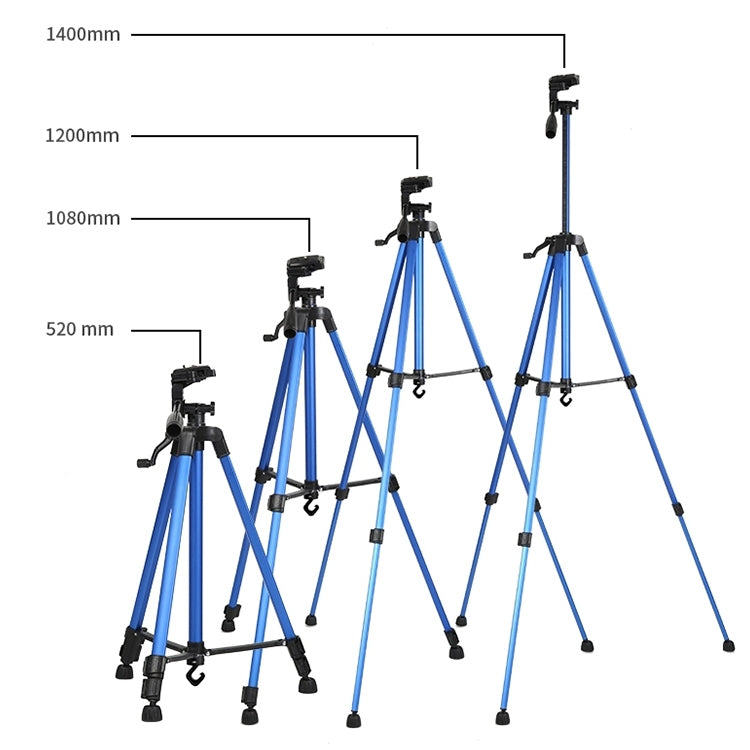 Portable Phone Live Selfie 3366 Tripod Stand DV SLR Camera Self-timer Full Light Bracket(Yellow)