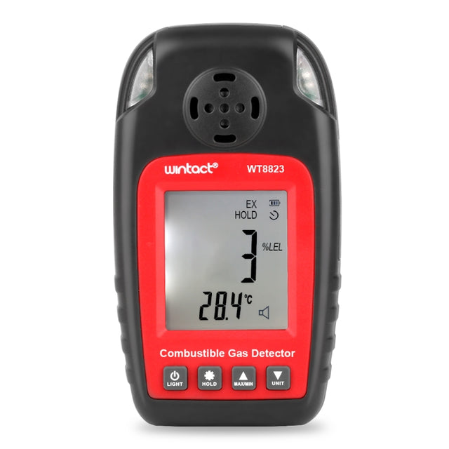 Wintact WT8823 Combustible Gas Alarm Detector Gas Leakage Flammable Natural Digital LCD Display Gas Leak Detector Monitor Gas Analyzer