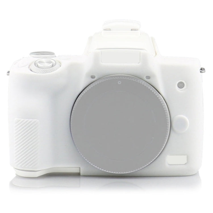 Richwell  Silicone Armor Skin Case Body Cover Protector for Canon EOS M50 Body Digital Camera(White)