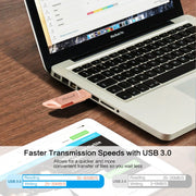 Richwell  DXZ128 USB Flash Disk 128G 3 in 1 Micro USB + 8 Pin + USB 3.0 Compatible IPhone & IOS(Silver)
