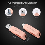 Richwell  DXZ64 USB Flash  Disk 64G 3 in 1  Micro USB + 8 Pin + USB 3.0 Compatible IPhone & IOS(Black)